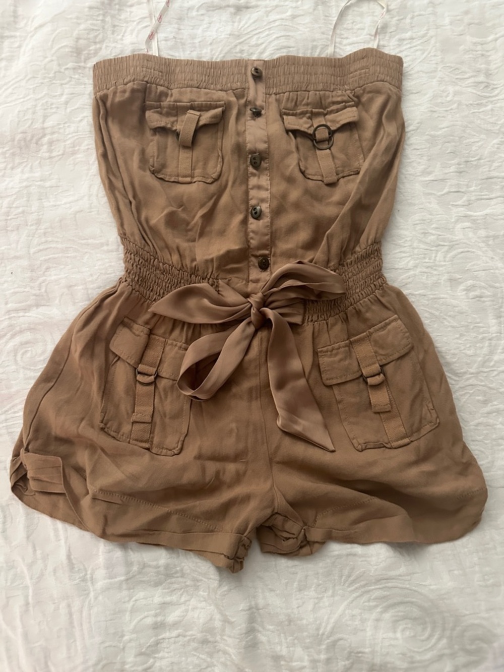 Candie's Tan Elastic Waist Shorts